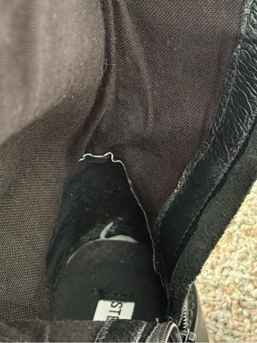 Steve Madden LOVER Tall Black Lace-Up Back Leather Riding Boots - Picture 14 of 16
